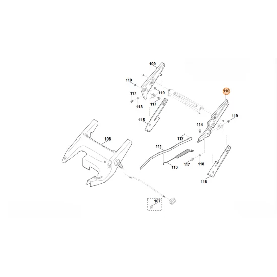 Stihl   Wspornik, str. lewa 6375 760 4291